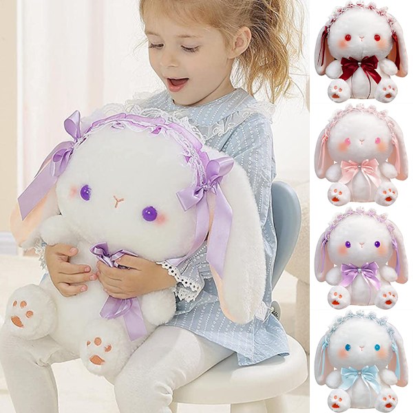Täytetyt eläinnukke pehmolelu täytetty eläin Lolita pupu lahja -1 purple