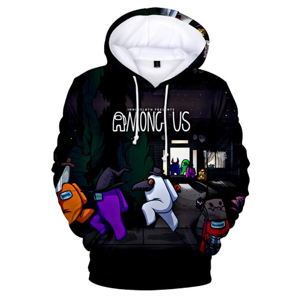 Among us ​​3D-tryck barnhuvtröjor med fickor H C 120cm