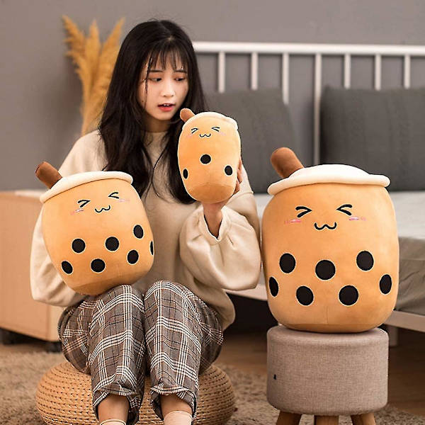 Bubble Tea Plyspude Superblød sovepude til sofa / 24cm brown
