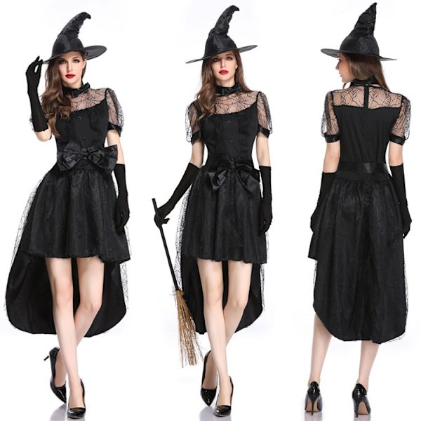 Nyt Halloween kostume til voksen sort heks cosplay masquerade horro-1 En storlek passar alla