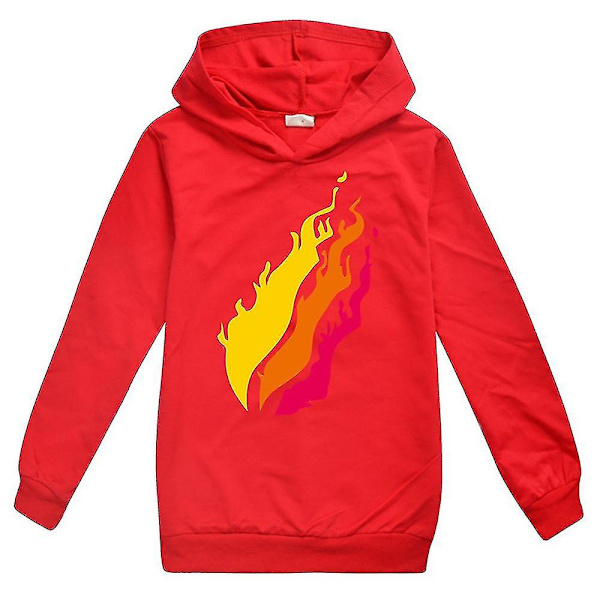 Barn Pojkar Prestonplayz Långärmad Huvtröja Pullover Sweatshirt Toppar CNMR Red 13-14 Years