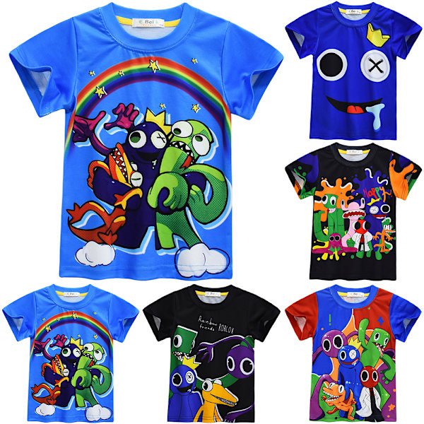 Roblox Rainbow Friends T-shirt arn kostume Rainbow Cosplay Top zy B