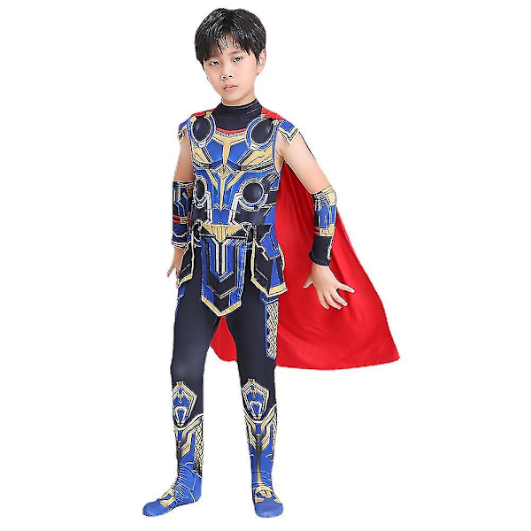 Thor Love And Thunder Barnekostyme Halloween Cosplay Jumpsuit-antrekk XS 110