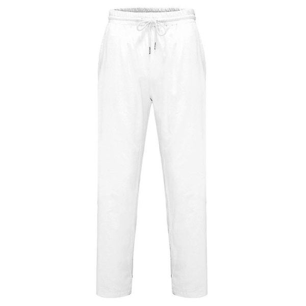 Rennot pellavahousut miehille kesäiset löysät housut laadukkaat H White L