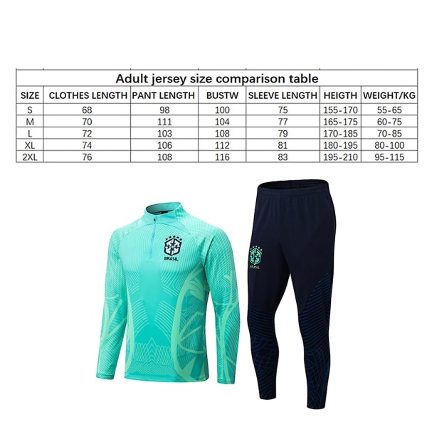 2223 Brasilien Team Jerey Fodbold Træningsdragt Cbf Langærmet / s