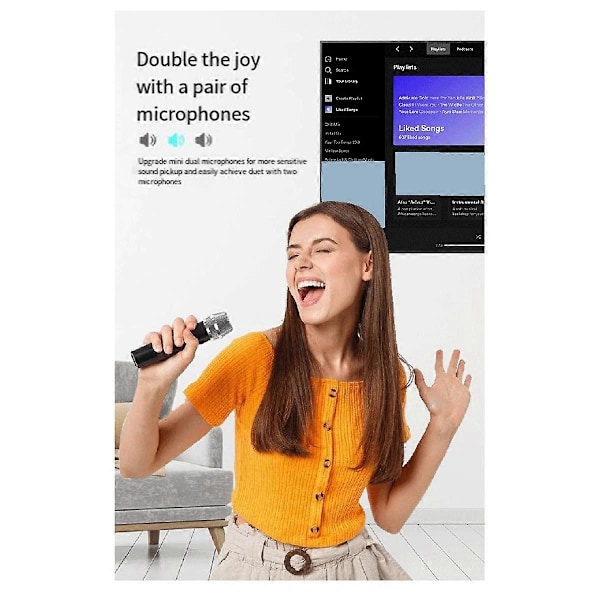 SD306plus Uggla Bluetooth Högtalare Kraftfull Portabel med Dubbla Mikrofoner HIFI Ljud Perfekt för Karaoke och O