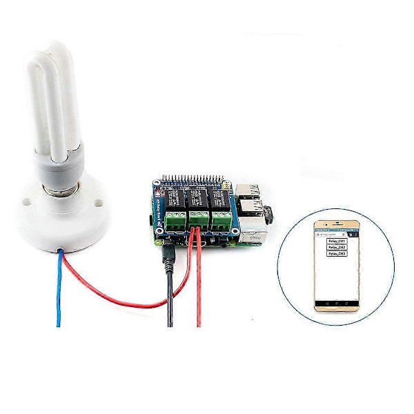 5V 3-Kanals Relämodul Expansionskort Breakout Shield HAT Kit för RPI Zero 2 W WH 2W 3 bs