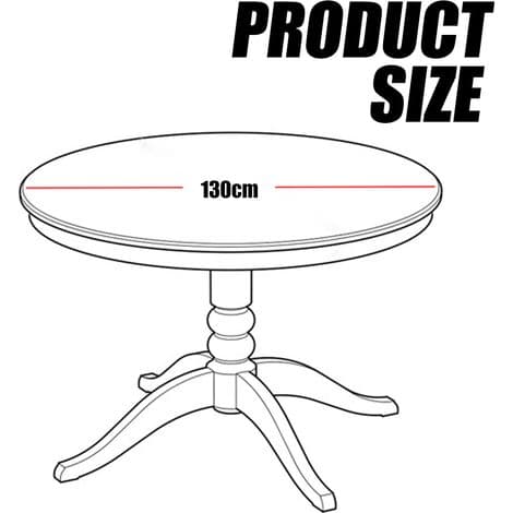 rund duk - 181 Klassisk Gull - 130 cm i diameter (passer til runde bord fra 70 til 90 cm)