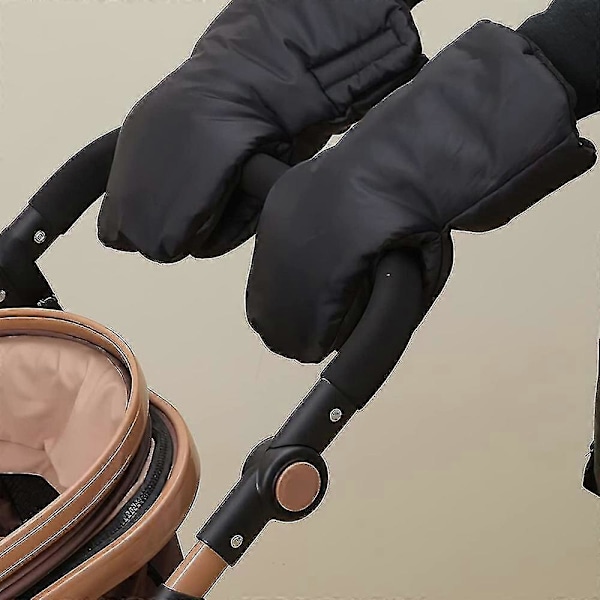 Handvärmare med frostskyddshandskar för barnvagn