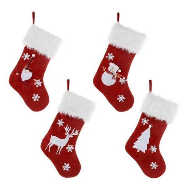Julstrumpor - HANDEIU - Set om 4 - 47 cm - LED - Inomhusdekoration