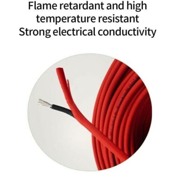 Solcelleforlængerkabel med MC4-stik, rød + sort par, 10AWG, 3 meter / 10 fod