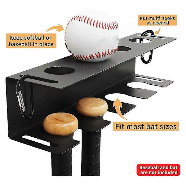 Väggfäste för basebollträ, basebollhållare och träställ för väggmontering, staket dugout organisering
