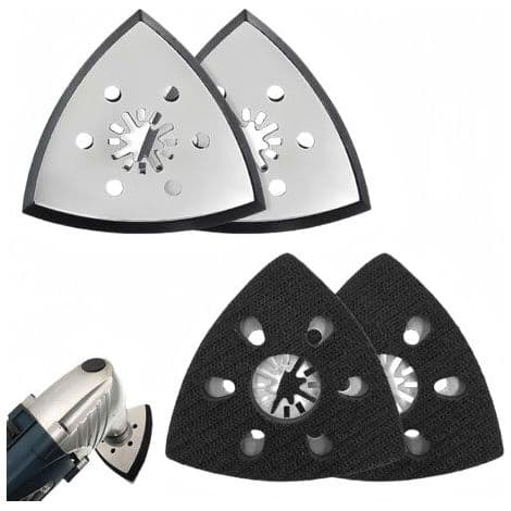 4 trekantede slipeputer, 93 mm slipepute for tre, metall, plast og andre materialer
