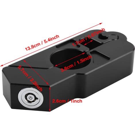 Universal CNC aluminiumslegering motorcykel styr bremsegreb lås (sort)