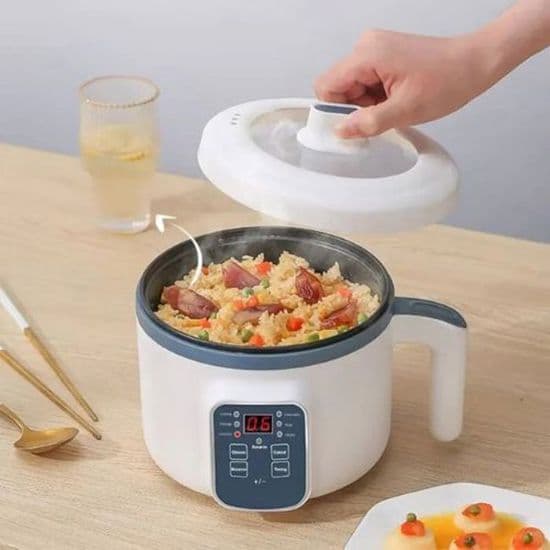 Elektrisk riskoger - EMS - Minigryde - Non-stick - Multifunktionel damper - One-touch start