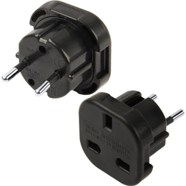 Rejseadapter - Universalstik - Rejsestikadapter - AC-stikadapter - Storbritannien til Europa