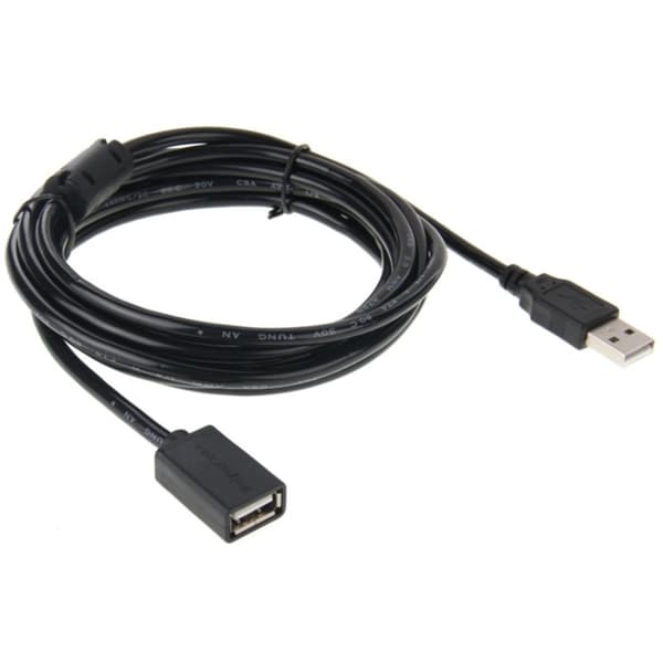 3m jatkokaapeli USB 2.0 - jatke musta