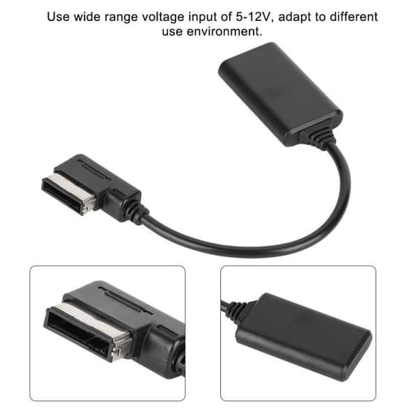 Bluetooth 5.0 Auxiliary Adapter, Musikgrænsefladeadapter, Bluetooth-lydkabel til biler, Velegnet til AMI, MMI og MDI