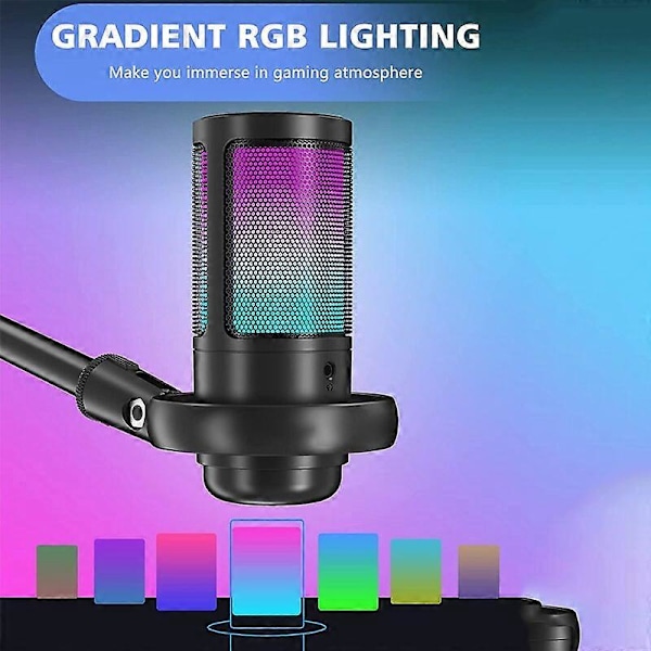 USB Mikrofon Studio Professionell Kondensatormikrofon för PC Datorinspelning Streaming Gaming Karaoke Sång A6V A8 Mic
