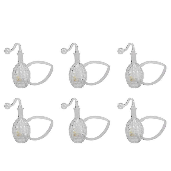 6X Glasflaska, Glasflaska Bubblare Oljelampa Brännare