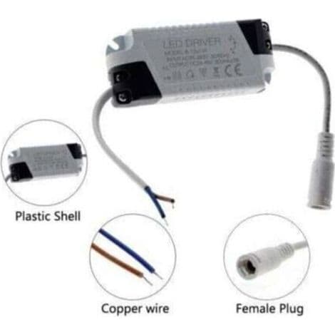 4-7W LED-driver til loftslamper og lyspaneler – DC-stik strømforsyning – Kortslutnings- og overstrømsbeskyttelse
