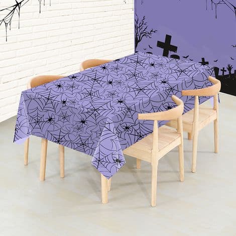 Halloween Duk - Spindelnätsdesign - Rektangulär 274 x 137 cm - Pumpatryck - Bordskydd - 1 Styck