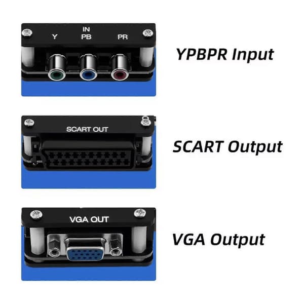Komponent YPbPr til RGBS/VGA-konverter for retro spillkonsoll/dekoderboks/DVD1c
