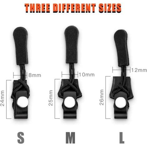 Blixtlåsreparationssats (10-pack), universell snabblösning, blixtlåsbyte, spänne