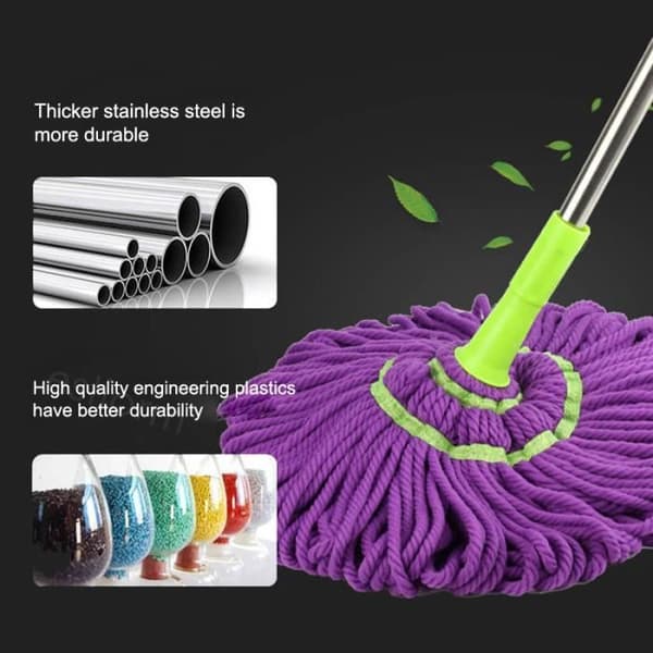 sæt - Easy-wring twist moppe, mikro-klemme moppe, moppehoved