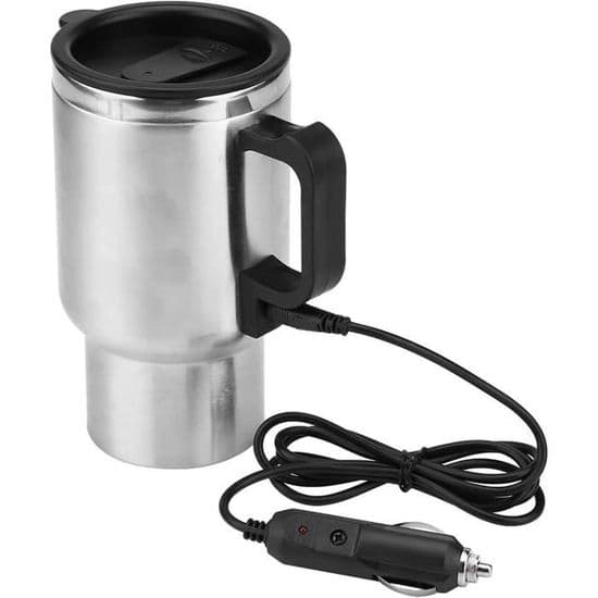 TRAHOO Elkedel - 12V - Rustfrit Stål - 450ml - Hold Varm