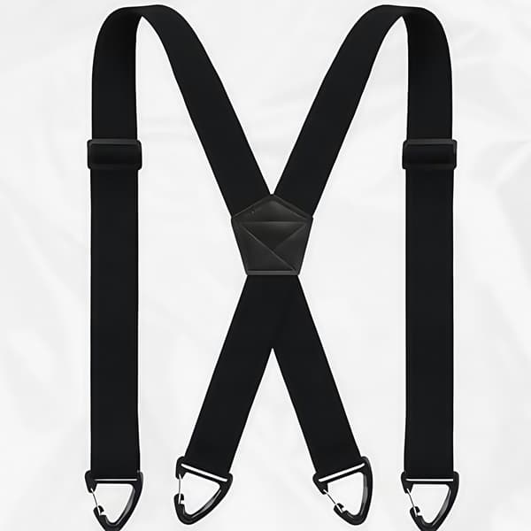 Herre X-formede seler – 3,8 cm bredt elastikbånd med 4 spænder, justerbart skridsikkert design, 2-pak.