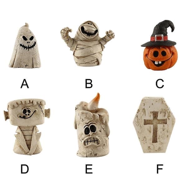 Halloween Spöke Pumpa Figurer Rustik Lysande Harts Spöke
