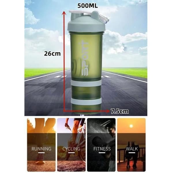 Salatdressing Shaker - 500ml - Grønn - 2 stk - PP Materiale