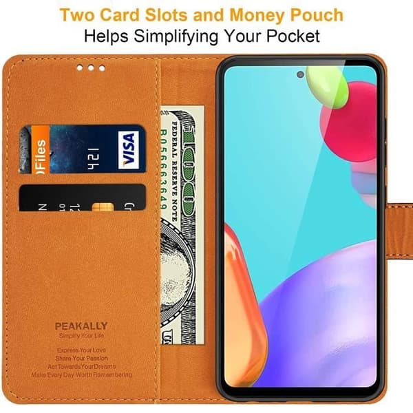 Pungcover - Samsung Galaxy A52 5G/4G - PU (syntetisk læder) - Kortlommer - Stativ