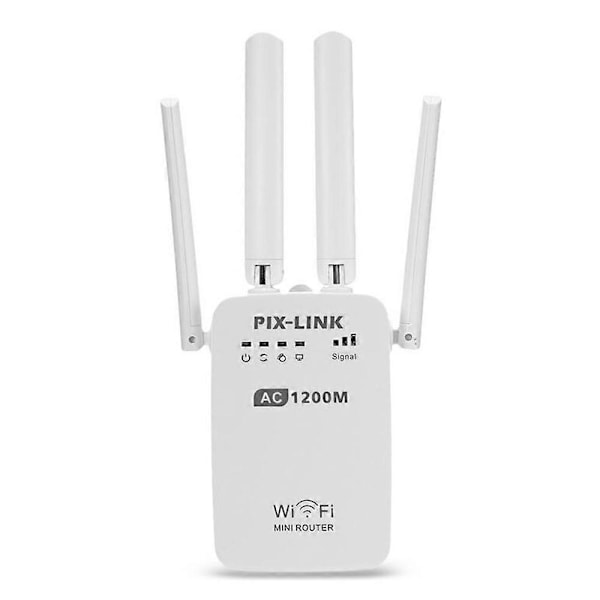 AC1200 Trådlös Mini Router AP Wifi Repeater Lång Räckvidd Extender Booster Dual Band 2.4G/5GHz Engelsk Firmware EU US AU Väggkontakt