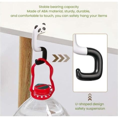 Sæt med 4 taskekroge - Håndtaskeholder til bord med søde designs