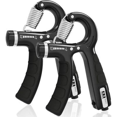Underarmsstyrker - AUDBURN - Håndgrebsstyrker - Justerbar modstand 5-60 kg - Sort