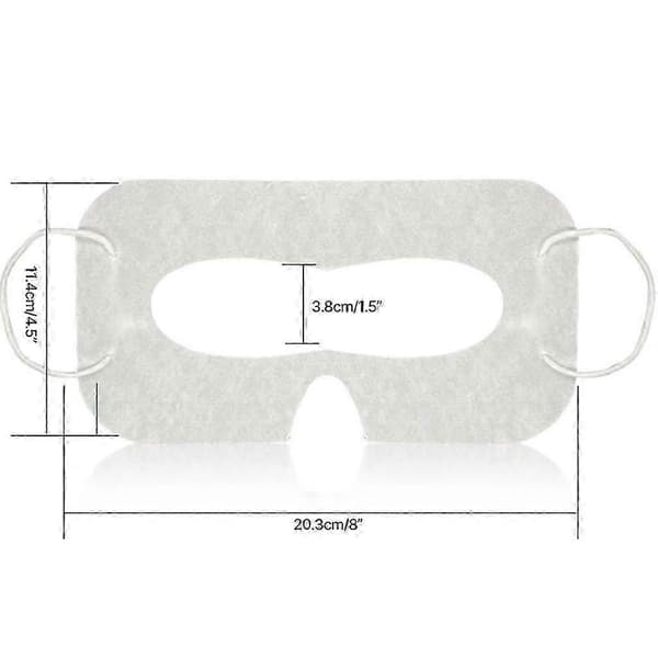 100 stk. hudvenlige øjenmasker, engangs VR-maske til VR-headset