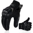 Motorcykelhandsker - SORT - Mellemsæson - Touchscreen-kompatibel - Åndbar - Anti-slip