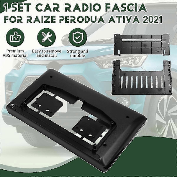 Bilram Fascia Adapter Android Radio Dash Monteringspanel Kit för Raize Ativa 2021