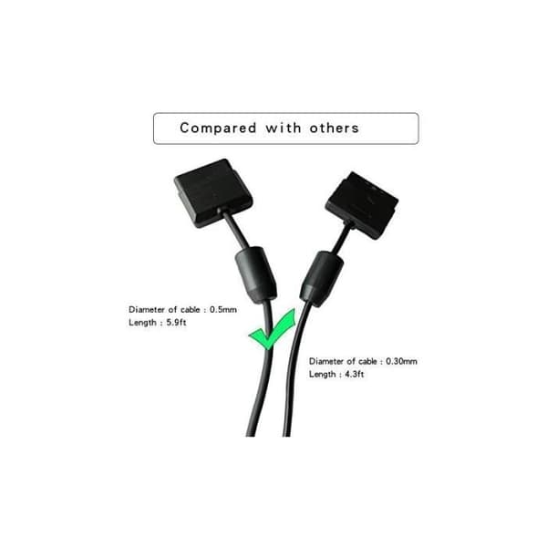 Spilcontroller - Shock Controller - PS2 - Med ledning - Vibration - Ergonomisk