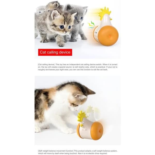 Interaktiv Katte Laserlegetøj - ZGEER - Automatisk Laserbalancering - ABS - Orange
