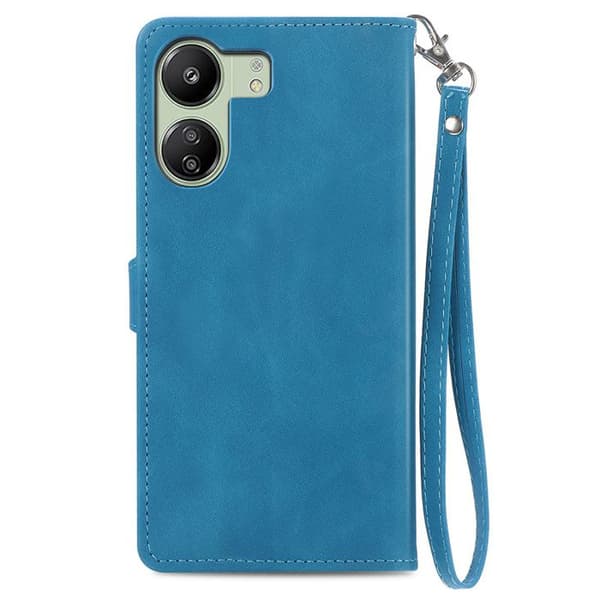 SZY Deksel - Xiaomi Redmi 13C/POCO C65 - PU-skinn - Sammenleggbart stativ - Støtsikkert