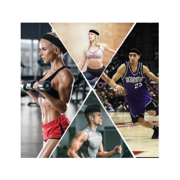 Sportpannband - Unisex - 4-pack - Bekväma - Elastiska - Multifunktionella