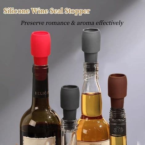Återanvändbara proppar för mousserande vinflaskor, silikonproppar för öl och champagne, för hemmabruk (förpackning med 4)