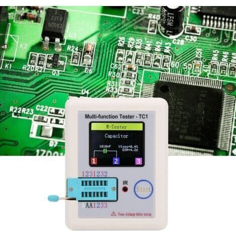 LCRTC1 1,8-tommer TFT-skærm Multifunktions Transistortester til Kondensator Dioder