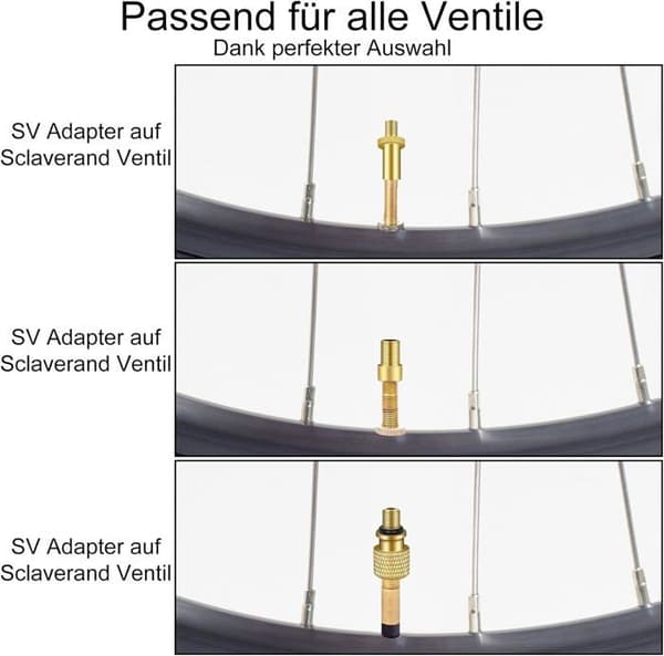 Sæt med 32 cykelventiladaptere, AV DV SV, cykelventiladapter, tilbehørssæt til alle cykelpumper.
