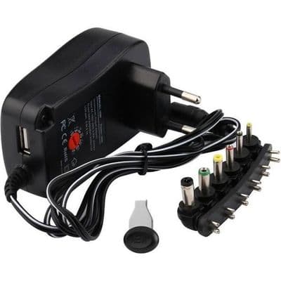 30W EU Universal AC-DC Strømadapter Plug-in Opladeradapter 6 Adaptere 3V-12V@cd252