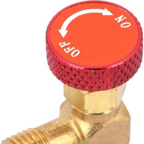 Flowkontroladapter til R410A med 1/4\"–5/16\" messingkugleventil - ULISEM