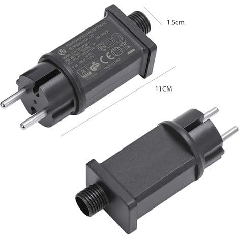 IP44 Vandtæt LED Transformer, Driver Strømadapter, Lavspændings LED Adapter, IP44 Strømforsyning til Julelys med Stik
